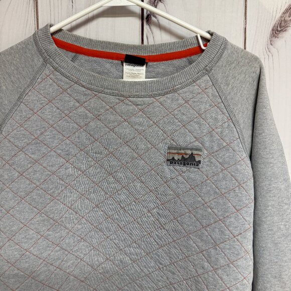 Patagonia Reclaimed Cotton Crew Women’s Medium Gray Quilted GUC - Picture 4 of 13